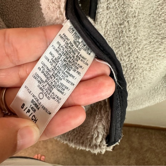 Splendid Mixed Media Teddy Wool Leather Wrap Jacket Size Small - Picture 6 of 8